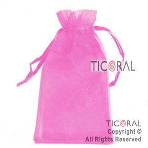 BOLSA FUCSIA ORGANZA 24X19.5CM HS2629-5 x 1